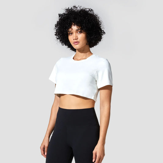 Áo crop top họa tiết sóng mắt