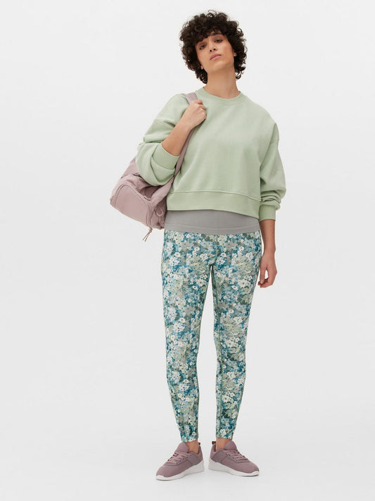 Quần legging thể thao họa tiết hoa