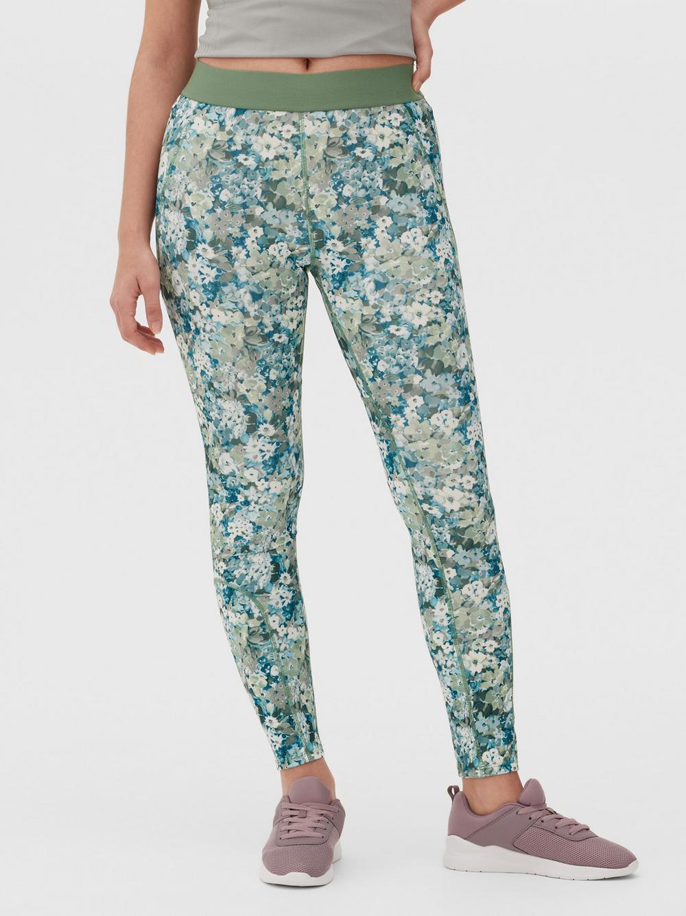 Quần legging thể thao họa tiết hoa