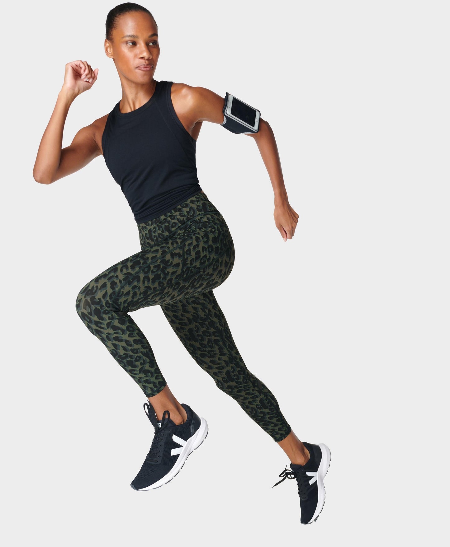 Quần legging chạy bộ cạp cao 7/8